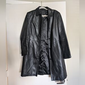 Lord & Taylor vintage leather midi jacket